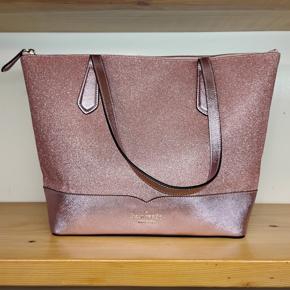 Kate Spade Lola Tote Bag Rose Pink Large Shoulder Purse Structured Office Preppy